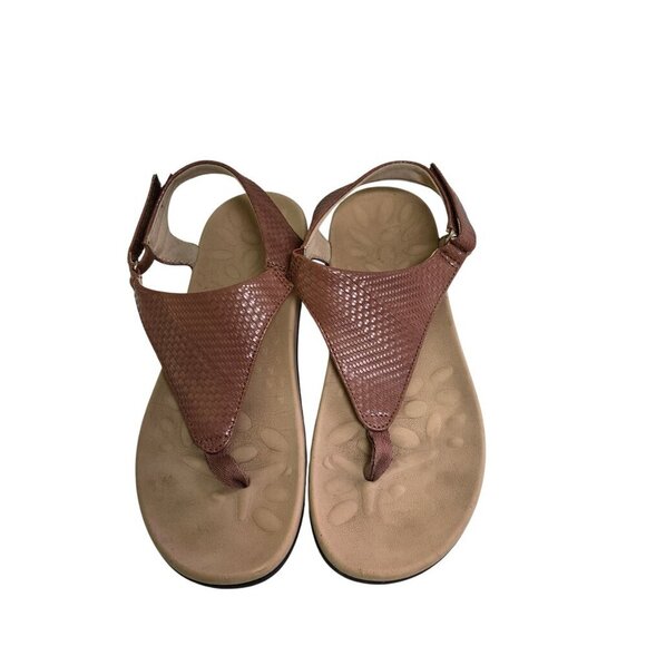 Utenag Arch Support Orthotic Adjustable Thong Sandals Faux Leather Size 40/9 - Picture 8 of 13